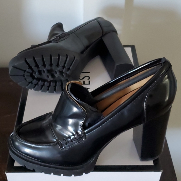 New Nine West black high heel loafer style pumps - Picture 5 of 5